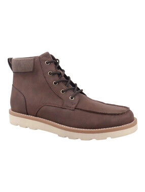 NEW Club Room Clifton Lace-up Moc-Toe Boots Mens 11.5M Brown NIB